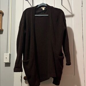H&M- Women's Brown Open Front Sweater
